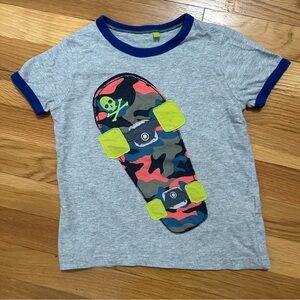Mini Boden Boys Skateboard Appliqué Tshirt Kids size 4 Skater